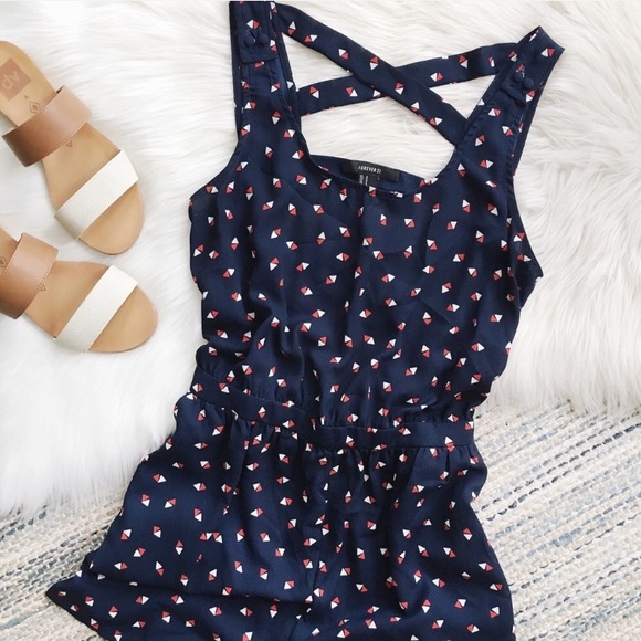 Forever 21 Pants - Forever 21 summer navy romper
